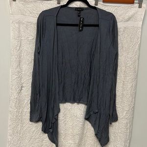 Brand New Fang Sexy Light Jacket Asymmetrical Bottom Gray Large